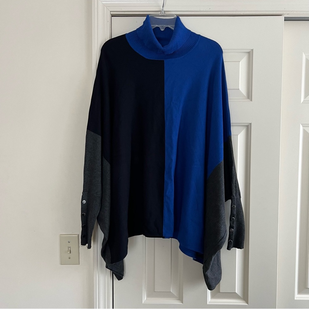 Alfani multi colored sweater( blue, black and grey) Size XL.
